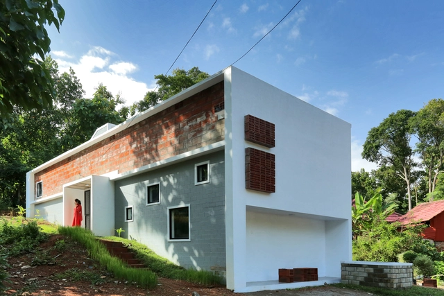 印度‘夹缝间’住宅，探索建筑二元性 / Ego Design Studio - 建筑图, 独立住宅, 表皮