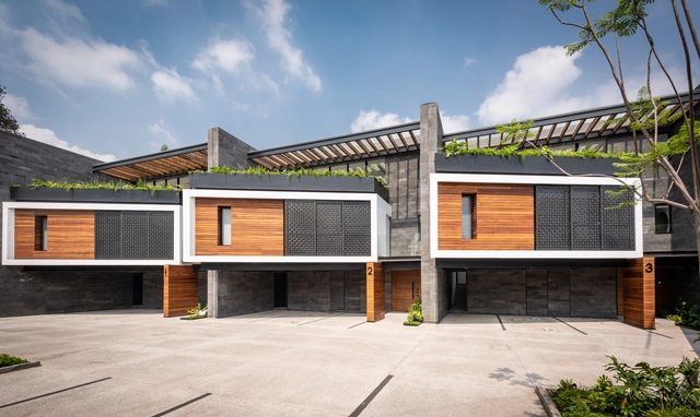 Residências inteligentes Zacatepetl / Pabellón de arquitectura - Fotografia de Exterior, Sustentabilidade, Fachada