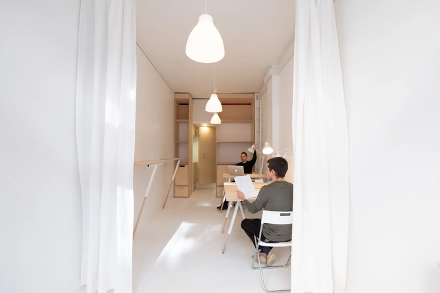 Espacio emergente "Masstab" / ALHM collective - Fotografía interior, Arquitectura De Uso Mixto