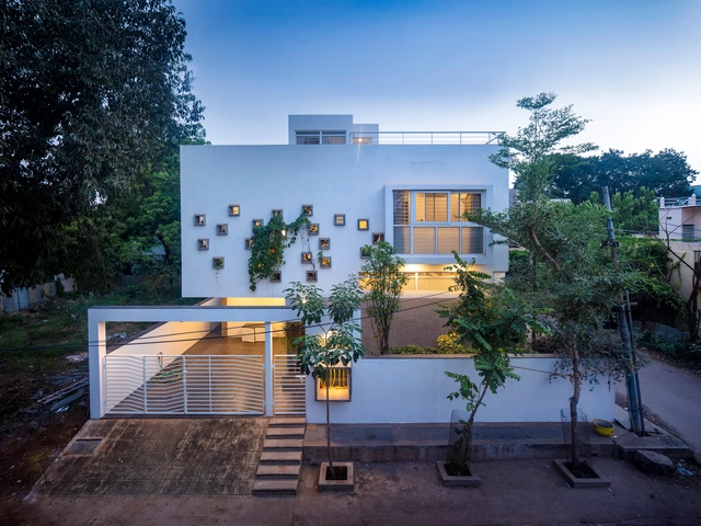 印度贝拉里住宅 / Gaurav Roy Choudhury Architects GRCA - 建筑图, 独立住宅, 表皮
