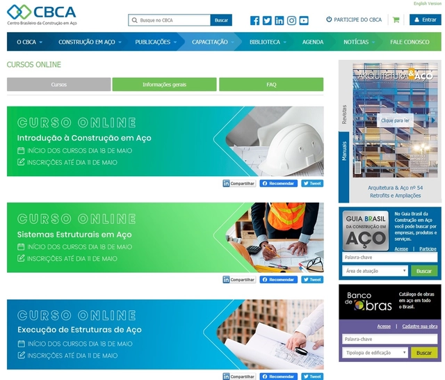 CBCA abre inscrições para seus tradicionais cursos online - Imagem de Destaque