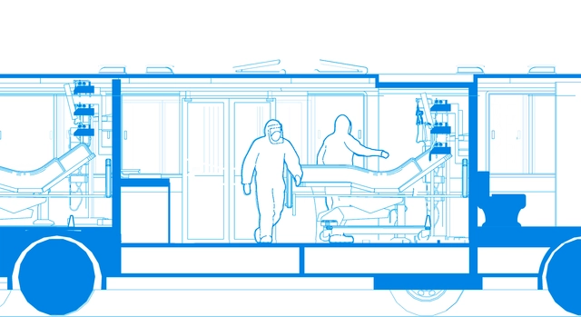 Buses de Transmilenio en desuso como unidades de apoyo hospitalario para emergencia de COVID-19 - Imagen Principal