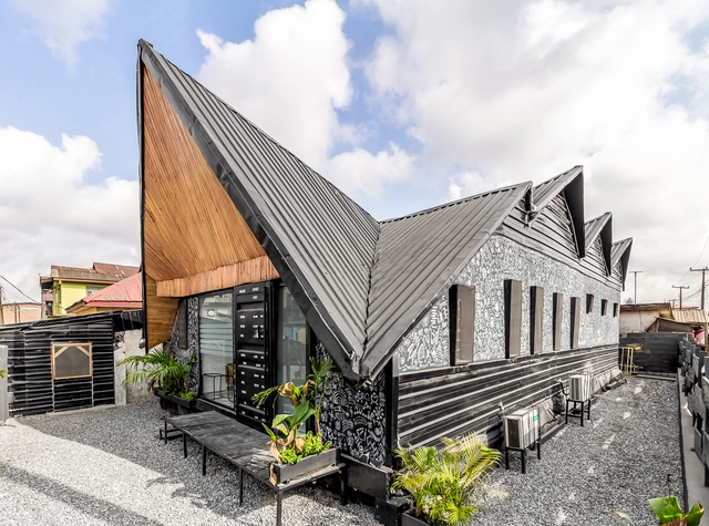 尼日利亚自建工作室，折纸工艺屋顶 / INKLINE Design Studio - 建筑图, 办公建筑
