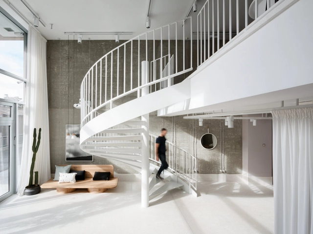 GIR Store / Studio AUTORI - Interior Photography, Retail Interiors, Stairs, Handrail, Facade