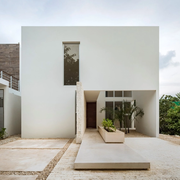 Casa Monteblanco 26 / Warm Architects - Fotografía exterior, Casas, Fachada, Puerta, Escaleras