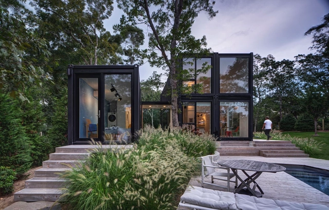 Casa modular Amagansett / MB Architecture - Fotografía exterior, Casas, Jardín, Puerta