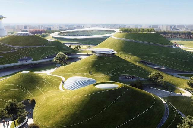 MAD建筑事务所‘衢州体育公园’建设中，建造“消失”的体育场 - 主图