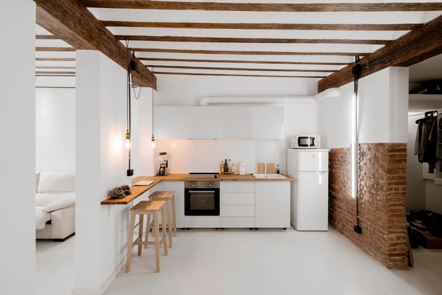Reforma diáfana / idearch studio - Fotografía interior, Apartamentos, Cocina, Fijación Vigas, Fachada, Encimera, Tarjas, Mesas