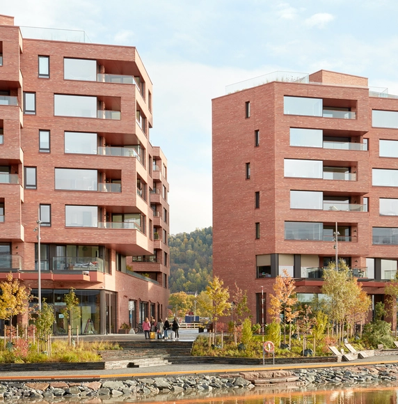 Complejo residencial Munch Brygge / Lund+Slaatto Architects - Fotografía exterior, Apartamentos, Fachada