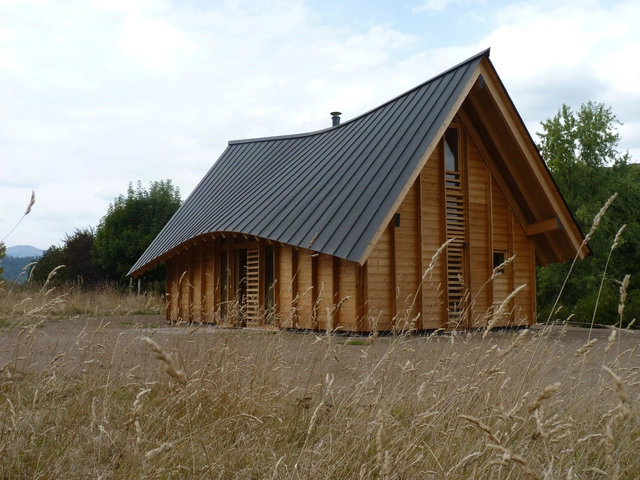 曲面屋顶小屋L’Onde  / arba - 建筑图, 度假小屋