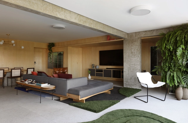 Apartamento TG / Ana Sawaia Arquitetura - Fotografia de Interiores, Edifício De Apartamentos, Mesa, Cadeira