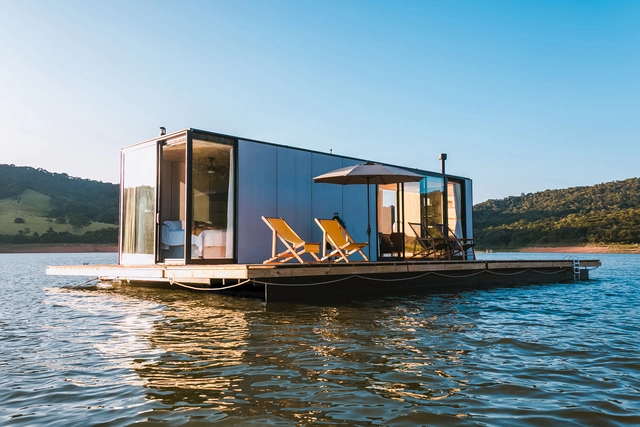 Casa Flutuante waterlilliHaus / SysHaus - Fotografia de Exterior, Sustentabilidade, Fachada, Porta