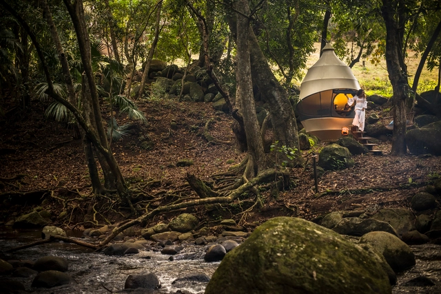 ‘豆荚’吊舱，社交距离下的露营新选择/ Nomadic Resorts - 建筑图, 度假小屋