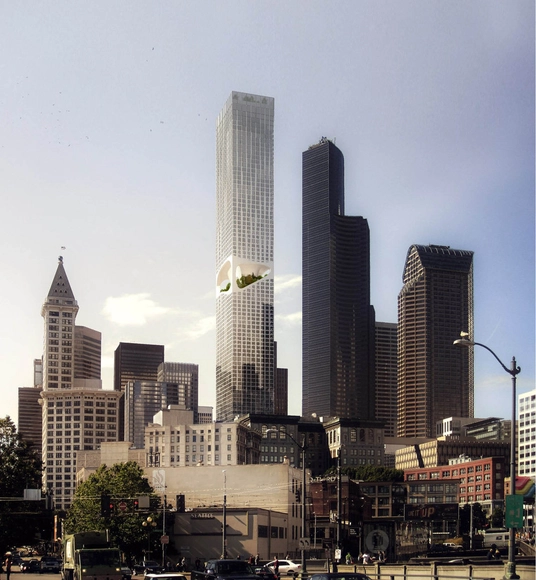ODA presenta su nuevo diseño para torre de uso mixto en Seattle - Imagen Principal
