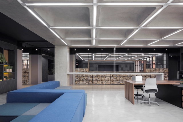 Fintech HQ / noak studio - Fotografia de Interiores, Escritórios, Cozinha, Fachada, Viga, Cadeira, Mesa