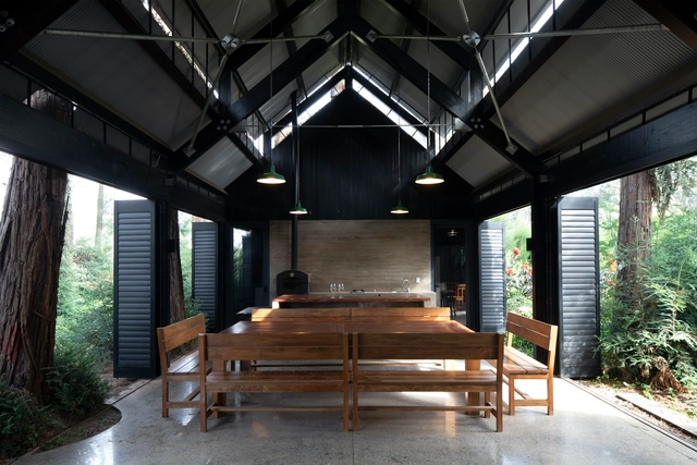 Casa Mallarauco / OF Arquitectos - Fotografía interior, Casas, Jardín, Fijación Vigas, Fachada, Bancas, Bosque