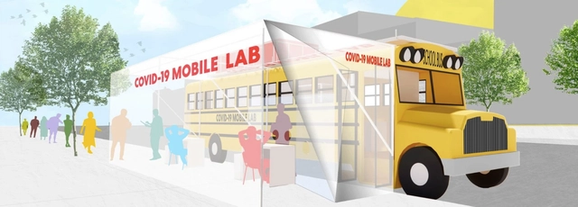 3 Major Architecture Firms Propose School Buses and Shipping Containers for Accessible Testing Labs - Featured Image