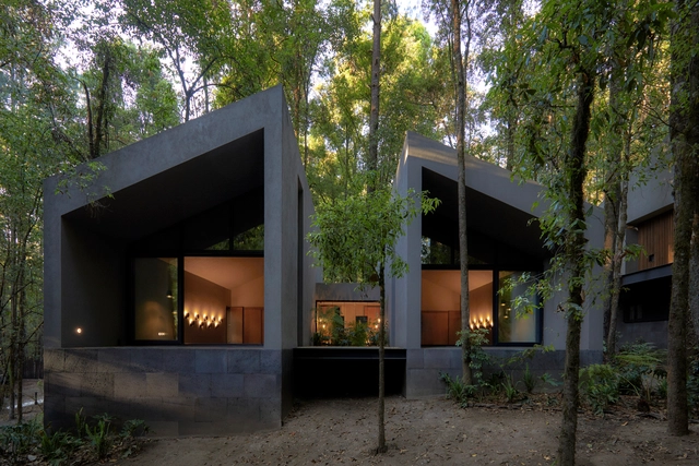 墨西哥森林小屋 San Simón / Weber Arquitectos - 建筑图, 独立住宅, 表皮