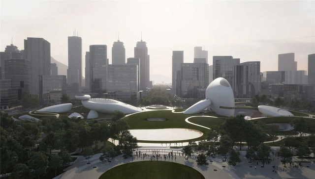 MAD Architects revela el diseño para el Parque Cultural de la Bahía de Shenzhen - Imagen Principal