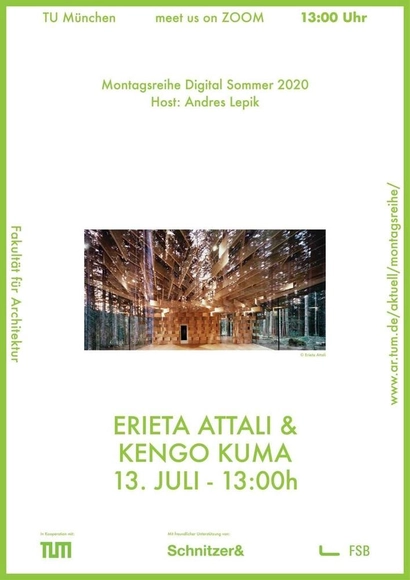 Montagsreihe Digital: Erieta Attali & Kengo Kuma - Featured Image