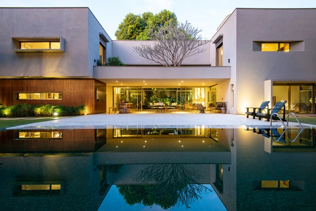 Casa Mangueira  / Celso Laetano Arquitetura - Fotografia de Exterior, Casas, Aido, Fachada, Iluminação