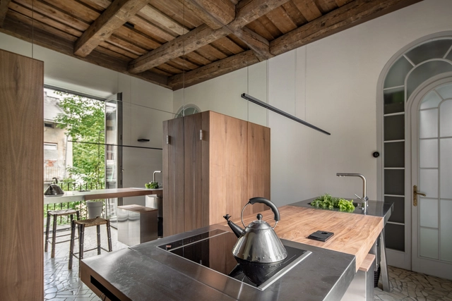 Guculska Apartment / replus design bureau - Interior Photography, Interior Design, Kitchen, Countertop, Sink, Table