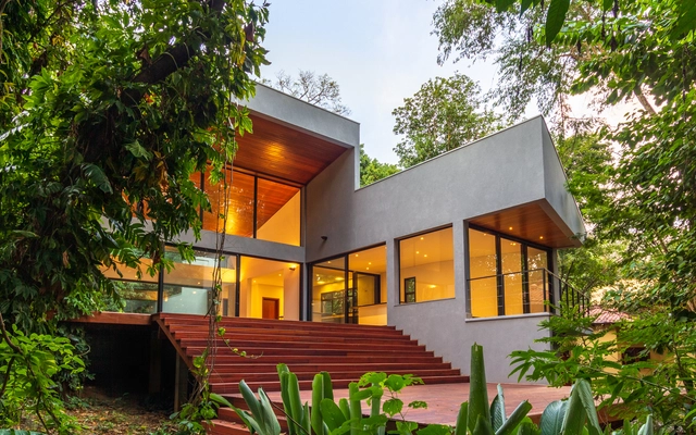Casa BD / Frederico Trevisan Arquiteto - Fotografia de Exterior, Casas, Jardim, Escada, Fachada