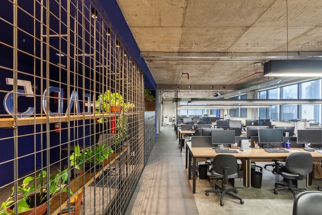 Escritório HEAD5 Engenharia / CoGa Arquitetura - Fotografia de Interiores, Edifícios De Escritórios, Viga, Mesa, Cadeira