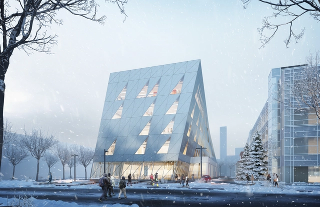 Perkins+Will 公布‘约克大学新学生中心’方案，扭曲体量 - 主图