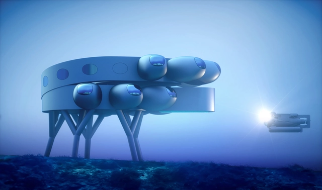 Fabien Cousteau + Yves Béhar Create Proteus，设计世界最大最先进的水下科研站 - 主图