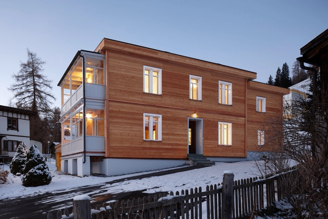 House in Clavadel / Krähenbühl Architekten Studio - House Interiors, Fence, Facade, Door, Handrail