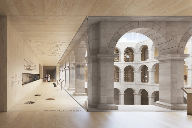 Proyecto de renovación del Museo Vasco de Bilbao: la madera como referencia material de la re-estructuración - Imagen Principal