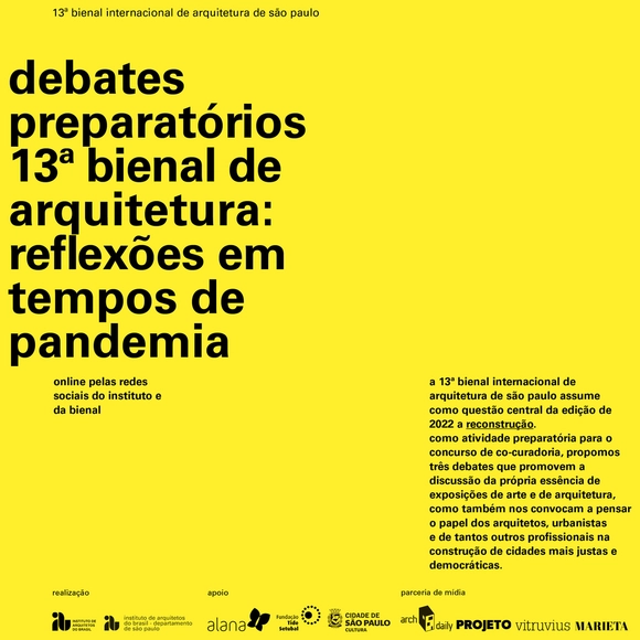 13ª Bienal Internacional de Arquitetura de São Paulo: debates preparatórios  - Imagem de Destaque