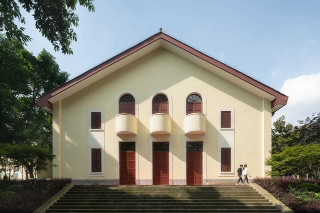 中央大学“七七抗战”礼堂旧址保护修缮工程 / 重庆大学建筑规划设计研究总院 - 建筑图, 更新项目, 表皮