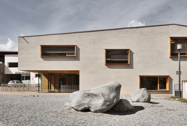 Kindergarten Sluderno / Roland Baldi Architects - Exterior Photography, Kindergarten, Facade