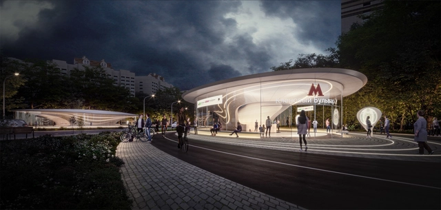 Zaha Hadid Architects e ASADOV vencem concurso para duas estações de metrô em Moscou - Imagem de Destaque