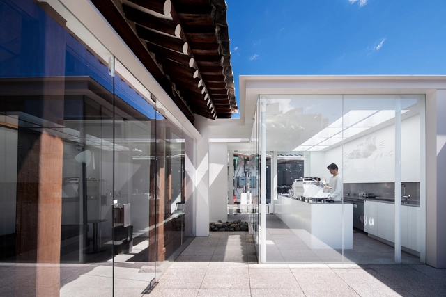 Cerulean‘天蓝’咖啡馆，用天空作屋顶 / Studio stof - 室内图, 咖啡馆, 表皮
