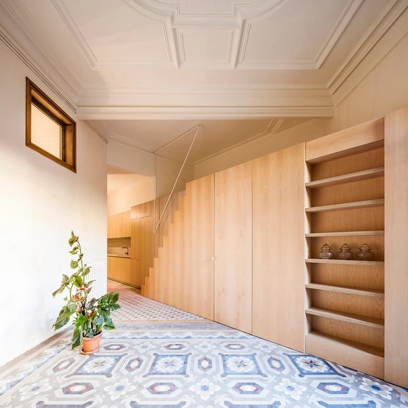 Reforma Mueble Estudio Vivienda  / Anna & Eugeni Bach - Fotografía interior, Decoración Y Ornamento, Dormitorio, Puerta, Fijación Vigas, Iluminación