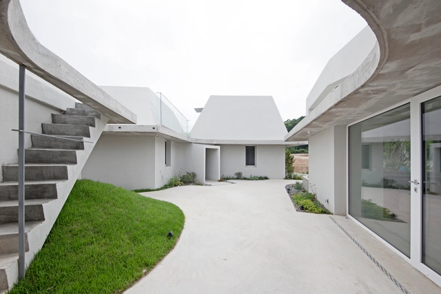 双生异构住宅 / a round architects - 室内图, 独立住宅, 庭院, 表皮