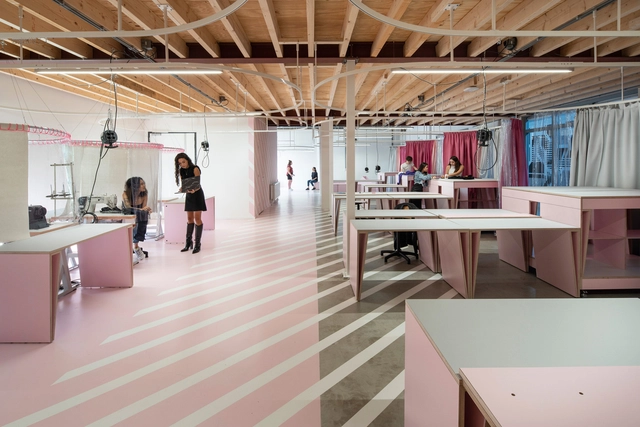 Oficina de Aprendizagem de Moda Zadkine / Krill-Office for Resilient Cities and Architecture - Fotografia de Interiores, Interiores Educacionais, Cozinha
