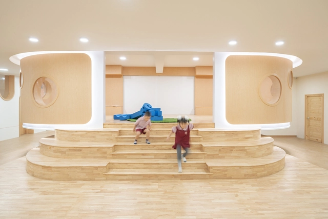 KPIS Kindergarten / Please Feel Invited - Interior Photography, Educational Interiors, Stairs