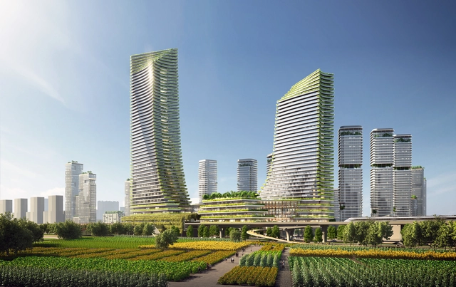 SOM projeta distrito financeiro ecológico em Shenzhen, China - Imagem de Destaque