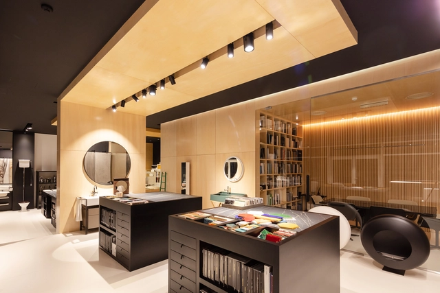Showroom Balnenum Design  / RH+ Arquitectos - Fotografía interior, Interiores Comerciales, Cocina