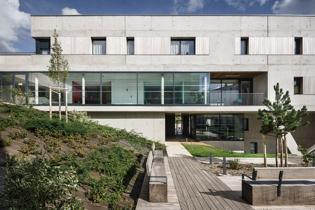 Les Hallates Senior Housing / Agapé - Exterior Photography, Residential Architecture, Facade