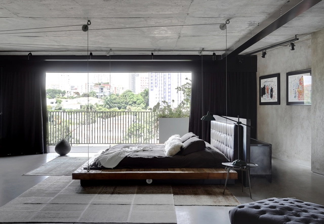 Apartamento Vila Madalena / Beto Magalhães - Fotografia de Interiores, Interiores De Apartamentos, Dormitório, Viga, Iluminação