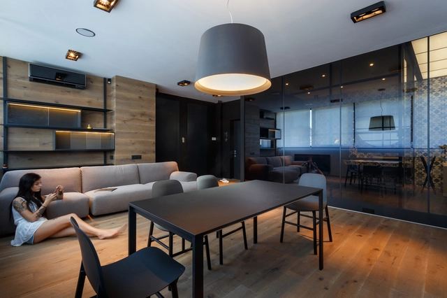 DT1H1 Apartment / Igor Sirotov Architects - Interior Photography, Apartment Interiors, Table, Lighting