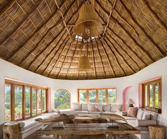Villa Pelícanos / Main Office - Fotografía interior, Casas, Fijación Vigas, Arco, Mesas, Iluminación, Sillas