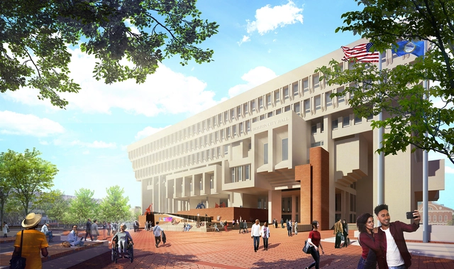 Sasaki ‘波士顿市政厅广场’动工，全市最大市政空间 - 主图