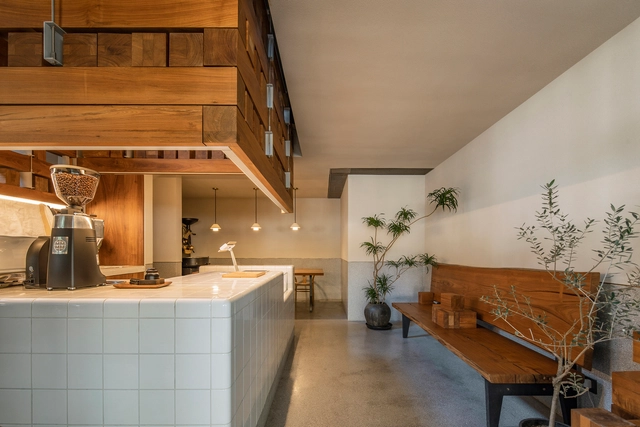 积木塔，北京咖啡 The Radio Coffee / 空间站建筑师事务所 - 室内图, 咖啡店室内设计, 厨房, 台面