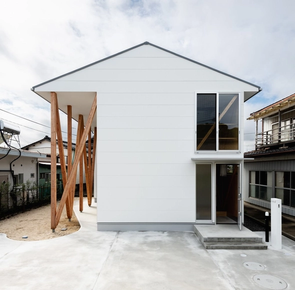 日本福岛斜材之家 / nevertheless | 佐河雄介建筑事务所 - 建筑图, 独立住宅, 表皮